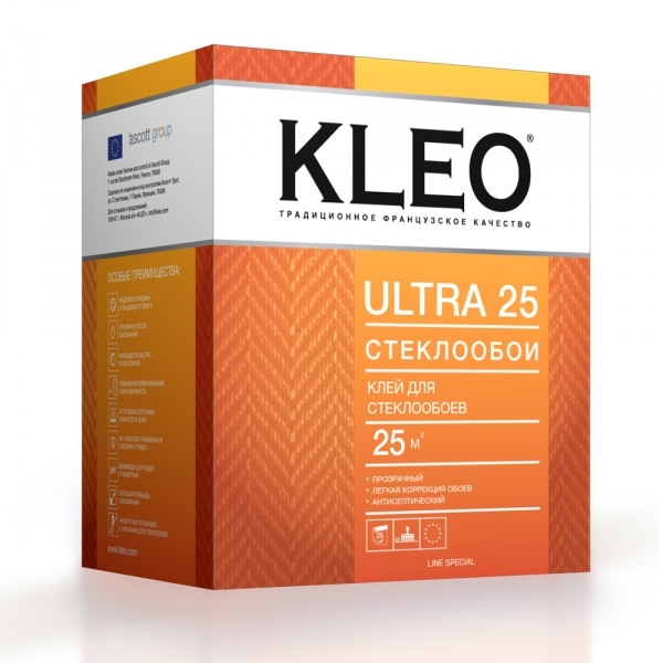 Сухой клей для стеклообоев Kleo Ultra 25