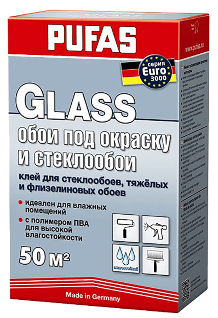 Сухой клей для стеклообоев Pufas Glass